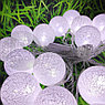 Гирлянда Новогодняя Шар хлопковый Тайские фонарики 20 шаров, 5 м Розовая, фото 5