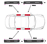 Защитные наклейки на пороги автомобиля / Накладки самоклеящиеся 4 шт. LEXUS, фото 2