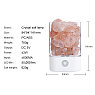 Соляной ионизирующий светильник-ночник «Crystal Salt Lamp» с розовой гималайской солью 0,62 кг, фото 9
