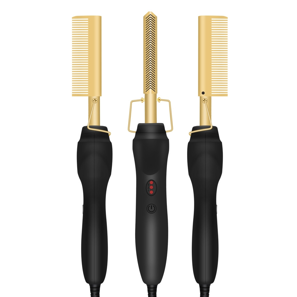 Расческа-выпрямитель с подогревом Gold Ceramic Professional Press Comb (3 режима работы) - фото 8 - id-p224287291