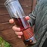 Стеклянная бутылка - термос Zorro с ситечком и чехлом 450 мл. / Двойные стенки, фото 4