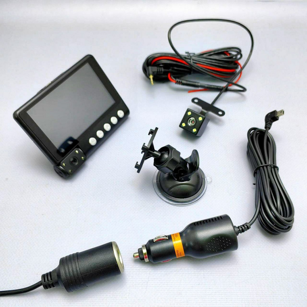 Видеорегистратор с тремя видеокамерами Video Car DVR WDR Full HD 1080P, 4 LCD экран - фото 7 - id-p224286572