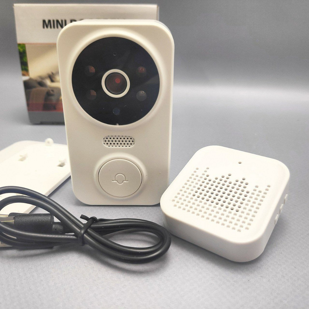 Умный беспроводной видеоглазок Mini DOORBELL Wi-Fi управление V.1.4.(датчик движения, ночное видео, - фото 7 - id-p224287326