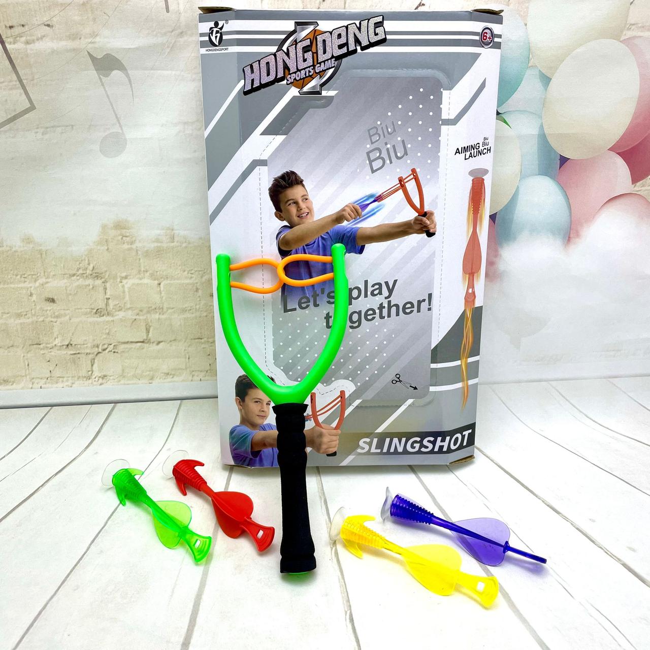 Игровой набор Hong Deng Рогатка со стрелами на присосках (4 стрелы) - фото 7 - id-p224288394
