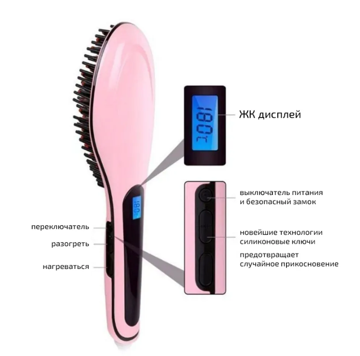 Расчёска для выпрямления волос Fast Hair Straightener HQT 906 - фото 10 - id-p224288108