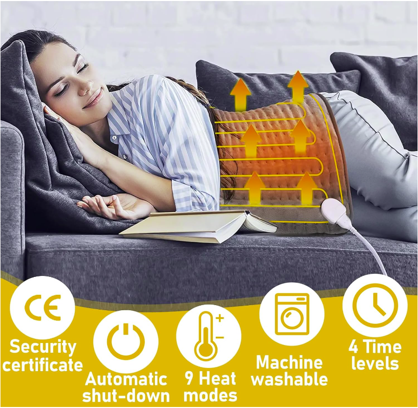 Электрогрелка плюшевая Heating Pad D3060, 75W, 60 х 30 см (220V, 9 режимов, 4 режима таймера) - фото 6 - id-p224286589