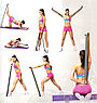 Набор эспандеров  (резиновых петель) 208 см Fitness sport  для фитнеса, йоги, пилатеса (4 шт с инструкцией), фото 3