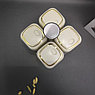 Набор для специй на подставке Condiment Set / Набор из 4 баночек / Стекло и нержавеющая сталь Кремовый, фото 2