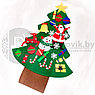 Елочка из фетра с новогодними игрушками липучками Merry Christmas, подвесная, 93 х 65 см Декор А, фото 4