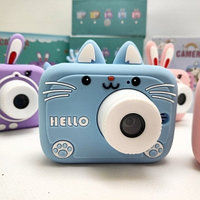 Детский цифровой мини фотоаппарат Childrens fun Camera (экран 2 дюйма, фото, видео, 5 встроенных игр) Голубой