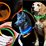 Светящийся ошейник для собак (3 режима, зарядка USB)  Зеленый (Green), размер М, фото 2