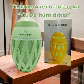 Увлажнитель (аромадиффузор - ночник) воздуха Olive humidifier 320 ml с подсветкой Мятный - фото 1 - id-p224286686