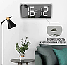 Настольные зеркальные LED-часы YQ-719 (часы, будильник, термометр, календарь), фото 3