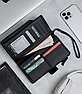 Мужское портмоне S6703 Baellerry Business (7 отделений, на молнии, с ручкой). Темно - коричневое, фото 6