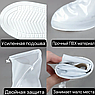 Защитные чехлы (дождевики, пончи) для обуви от дождя и грязи с подошвой цветные, Белые р-р 43-44 (2XL), фото 6