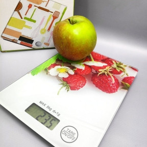 Электронные кухонные весы Digital Kitchen Scale, 15.00х20.00 см, до 5 кг Земляника - фото 1 - id-p224286994