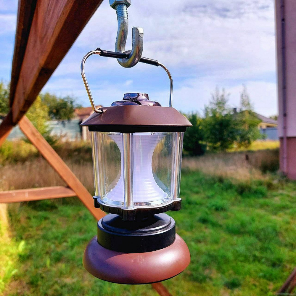 Кемпинговая лампа в стиле ретро Camping lantern 6602 с регулируемой яркостью (USB или батарейки, 3 режима - фото 8 - id-p224287030