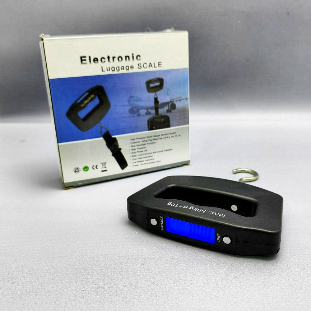 Ручные багажные весы (Безмен) электронные цифровые с LCD дисплеем Electronic Luggage Scale до 50 кг - фото 5 - id-p224287089