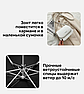Мини - зонт карманный полуавтомат, 2 сложения, купол 95 см, 6 спиц, UPF 50 / Защита от солнца и дождя  Черный, фото 5