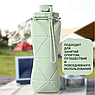 Бутылка складная силиконовая спортивная Silicon Folding Bottle, 600 ml Серый, фото 10