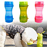 Дорожная бутылка поилка - кормушка  для собак и кошек Pet Water Bottle 2 в 1  Голубой, фото 8