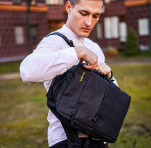 Уценка Рюкзак 3в1 BackPack Urban с USB и отделением для ноутбука до 17 DFBK01 Черный, дефект молнии на средней - фото 1 - id-p224287190