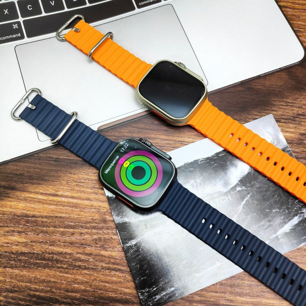 Умные часы Smart Watch Ultra Серебро - синий - фото 3 - id-p224287198