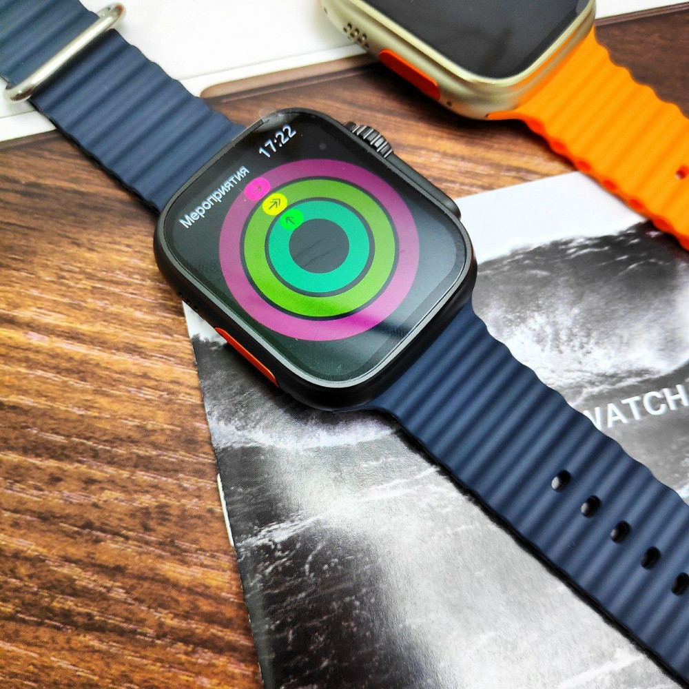 Умные часы Smart Watch Ultra Серебро - синий - фото 5 - id-p224287198