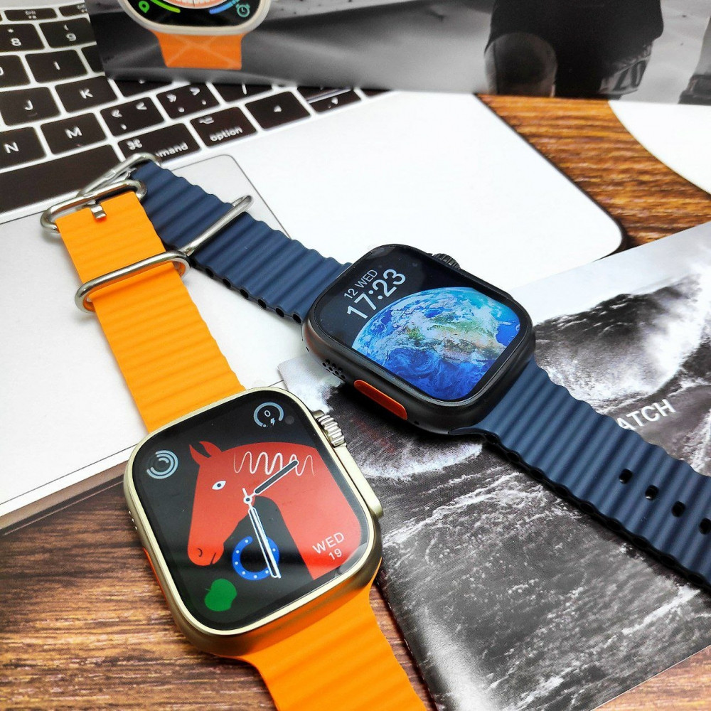Умные часы Smart Watch Ultra Серебро - синий - фото 10 - id-p224287198