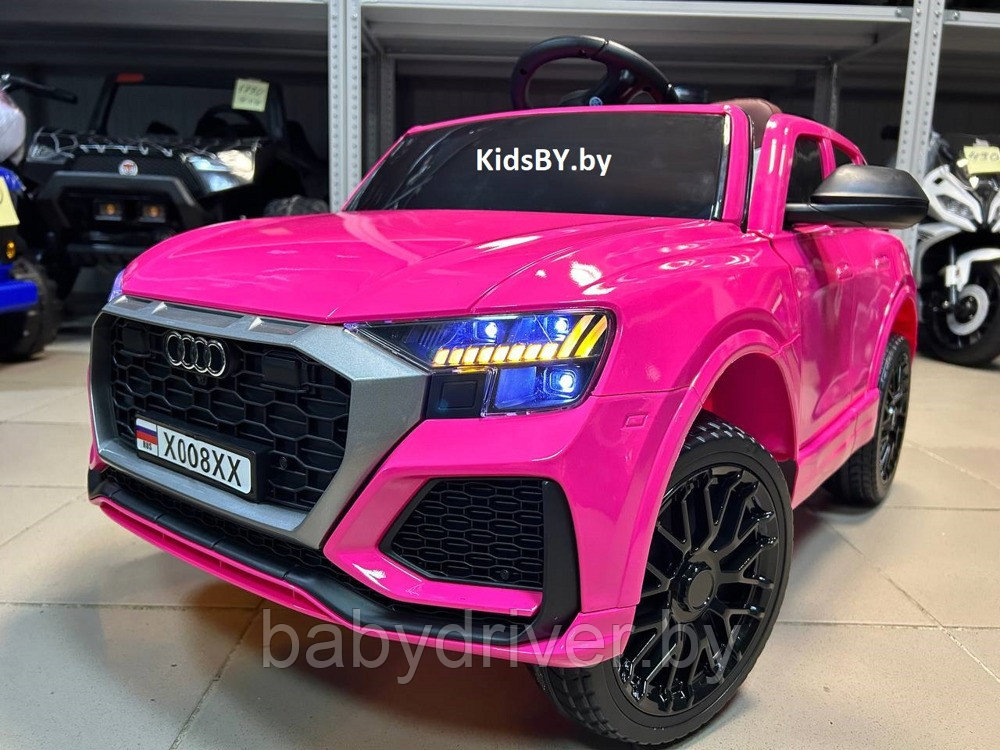 Детский электромобиль RiverToys X008XX (розовый глянец) Audi