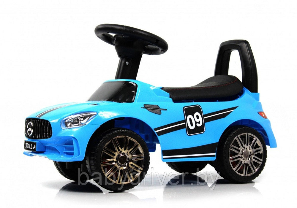 Детский толокар RiverToys L001LL-A (синий) Mercedes