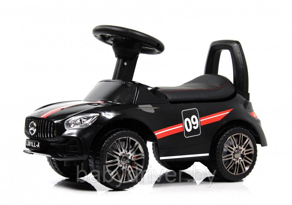 Детский толокар RiverToys L001LL-A (черный) Mercedes - фото 1 - id-p219247617