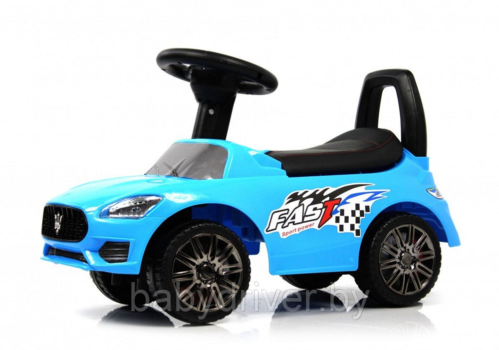 Детский толокар RiverToys L001LL-M (синий) Maserati