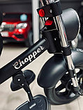 Детский велосипед Chopper CH1MB-1 (чёрный матовый) 2024 наклонный руль, обновленная родительская ручка и фара,, фото 5