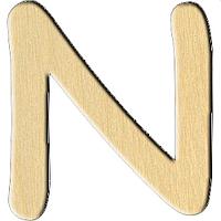Заготовка деревянная "Буква N (английская)" 6,5х7 см
