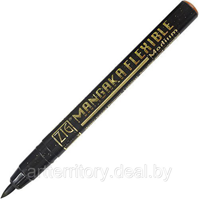 Ручка-кисточка "ZIG CARTOONIST MANGAKA FLEXIBLE" Medium, 2мм (сепия) - фото 1 - id-p224291406