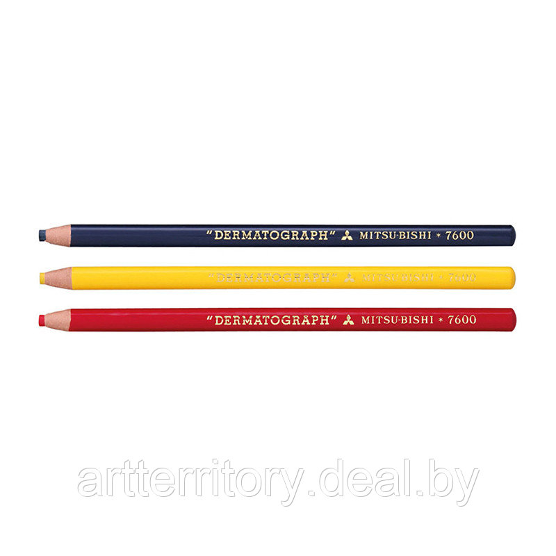 Восковой карандаш "Dermatograph", Uni Mitsubishi Pencil (черный) - фото 2 - id-p224291445