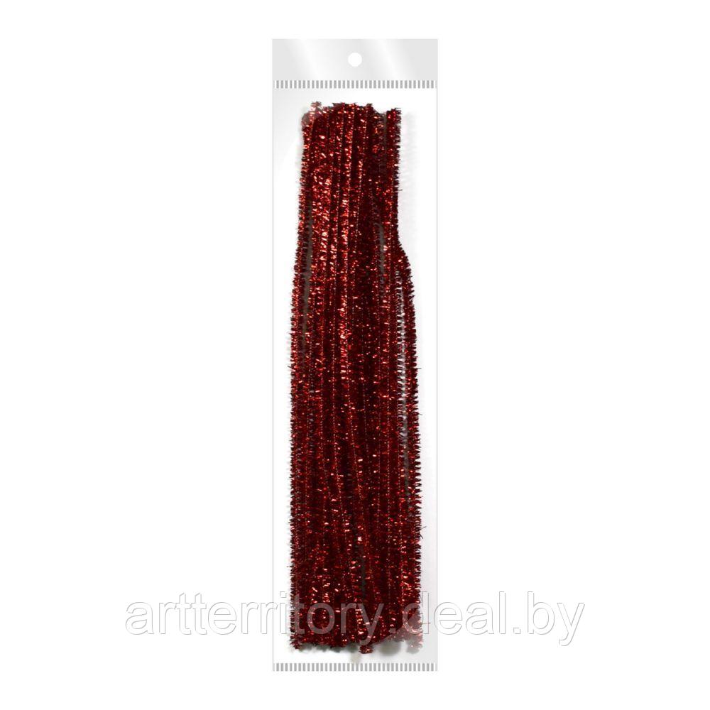 Проволока декоративная шенил, длина 30см, набор, красный (металлик) - фото 1 - id-p224291777