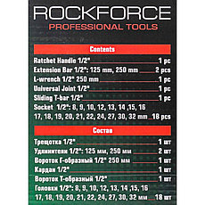 Набор трещотка с головками RockForce RF-4245B-5MPB (24 предмета), фото 3