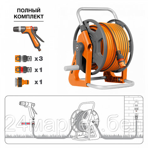 Катушка со шлангом Daewoo Power DWR 1121 (1/2", 20 м), фото 2