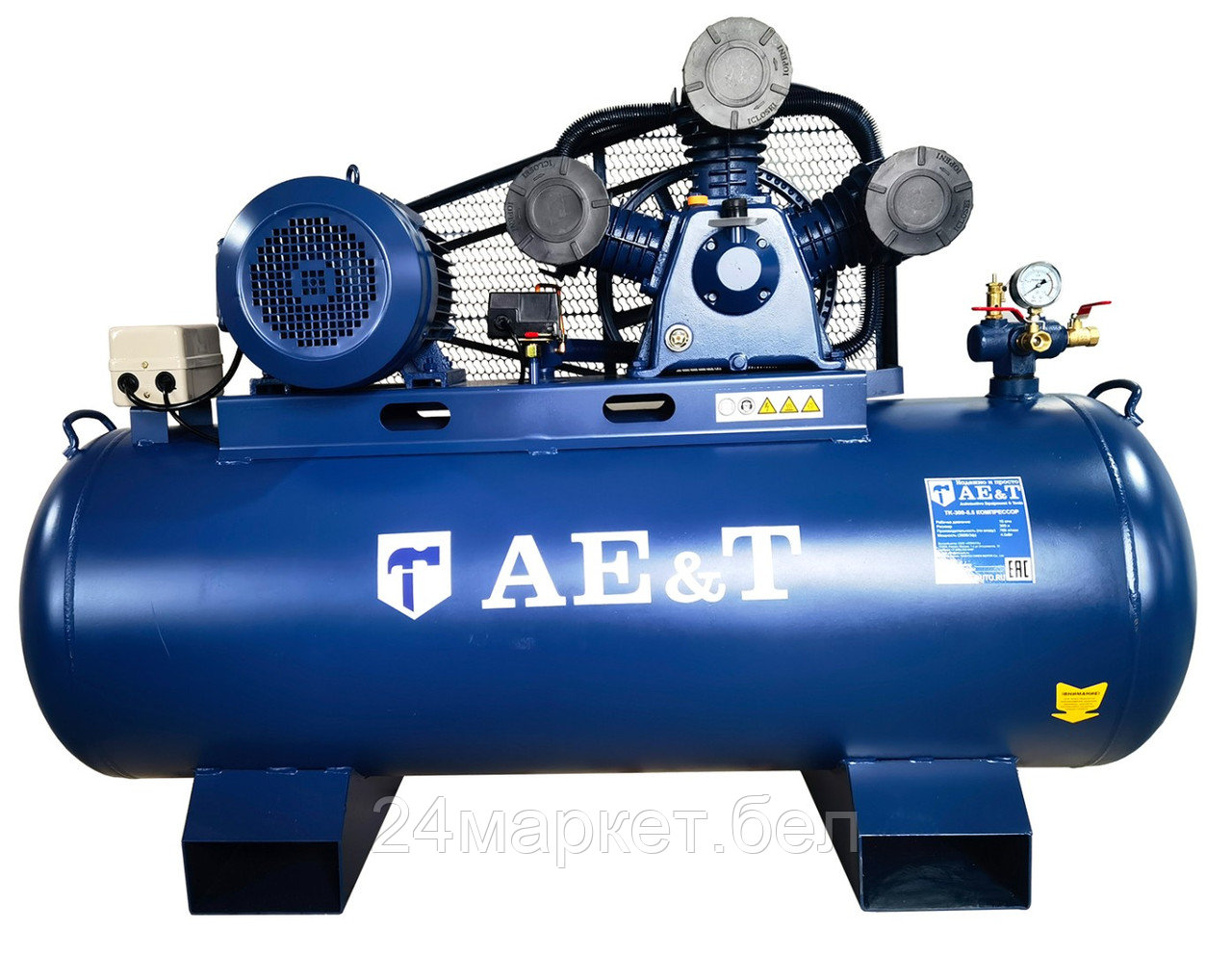 AE&T TK-300-5.5 Компрессор поршневой, ресивер 300л, производительность 760л/мин, 380В - фото 1 - id-p224292669
