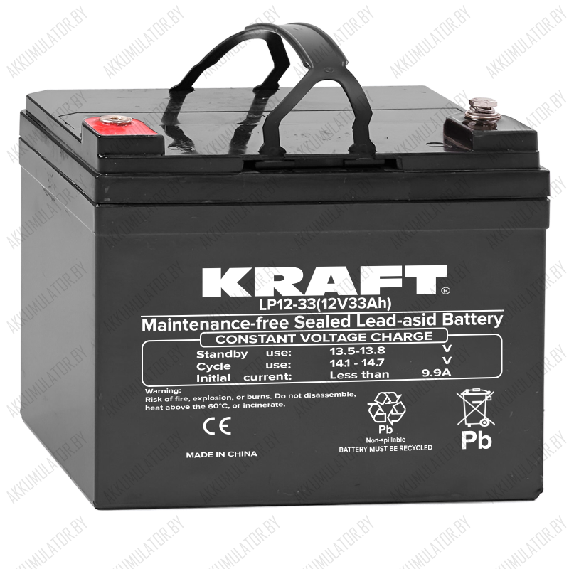 Kraft UPS LP12-33 / 12V / 33Ah - фото 1 - id-p224294229