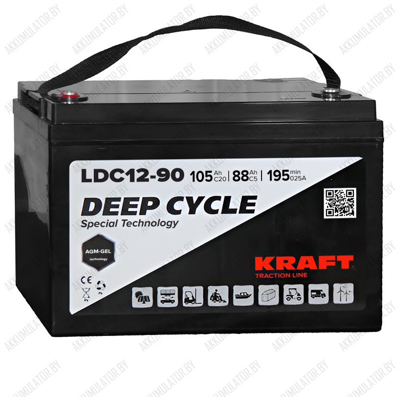 Kraft Deep Cycle LDC12-90 / 12V / 105Ah