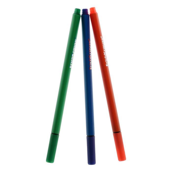 Набор ручек капиллярных 24 цвета, 0.4 мм, ErichKrause, линия 0,4 мм, трехгранный корпус, игольчатый узел, - фото 2 - id-p224294494