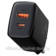 Сетевое зарядное устройство Baseus "CCXJ-B01", Compact Quick Charger USB+Type-C 20W, черный