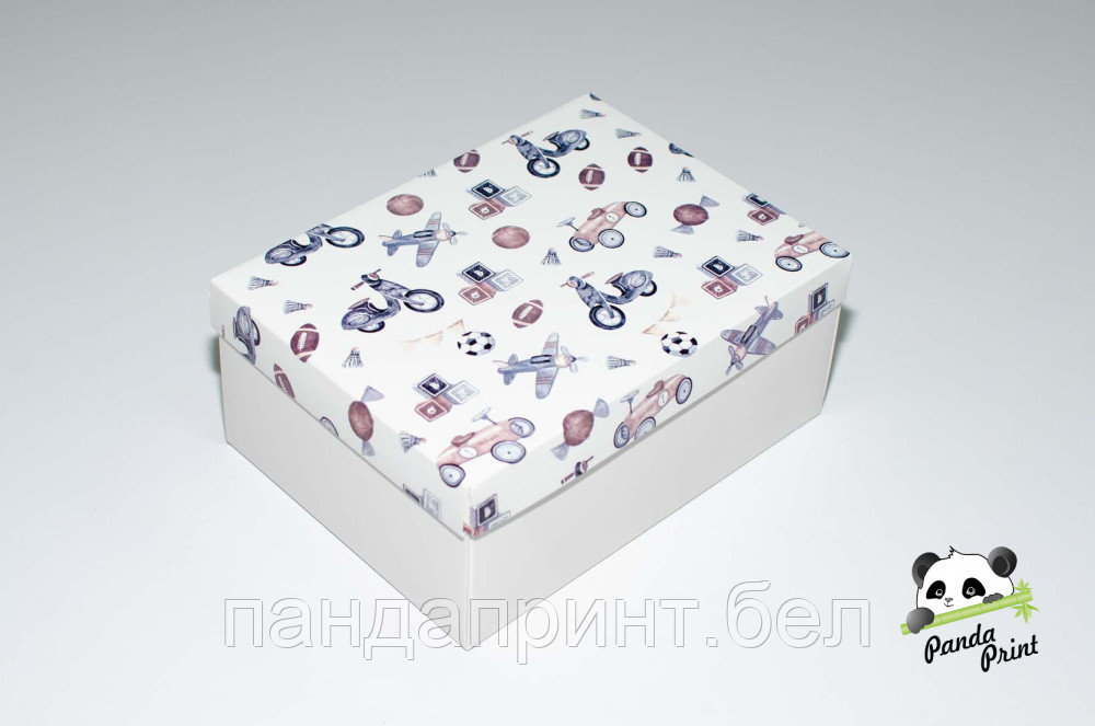 Коробка 270х190х100 Детские игрушки (белое дно)