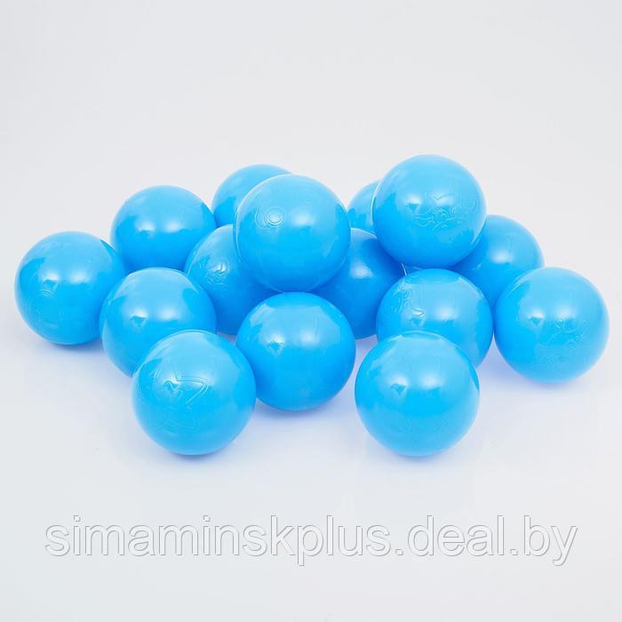 Шарики для сухого бассейна с рисунком, диаметр шара 7,5 см, набор 500 штук, цвет голубой - фото 1 - id-p224295698