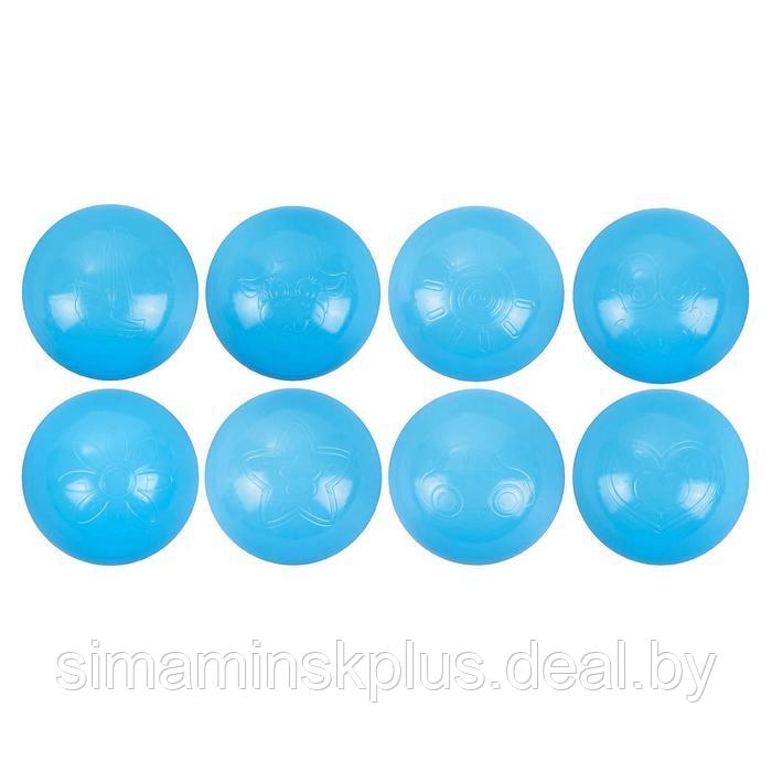 Шарики для сухого бассейна с рисунком, диаметр шара 7,5 см, набор 500 штук, цвет голубой - фото 3 - id-p224295698