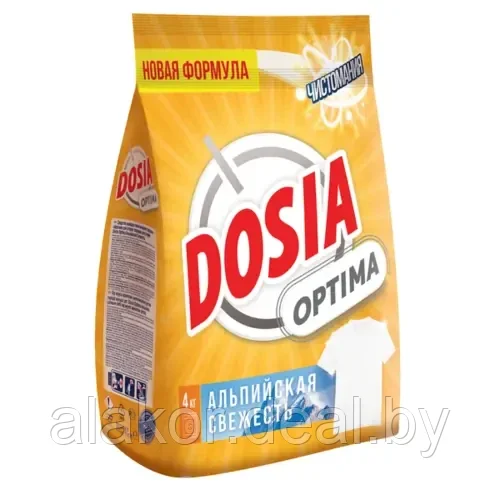 Порошок стиральный Optima Альпийская Свежесть 4 кг, DOSIA