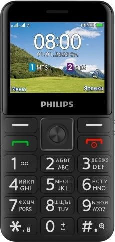 Мобильный телефон Philips Xenium E207 (черный) - фото 1 - id-p224295971